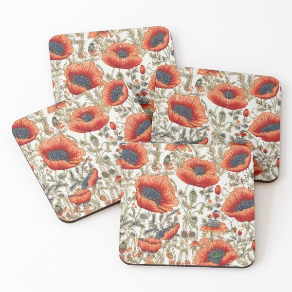 Item preview, Embroidered Poppies designed and sold by PietyandDesire.