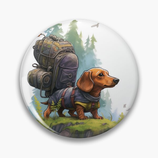 Item preview, Cute Dachshund Hiking Buddy - Wiener dog designed and sold by RobertConklin.
