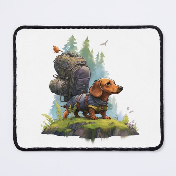 Item preview, Cute Dachshund Hiking Buddy - Wiener dog designed and sold by RobertConklin.