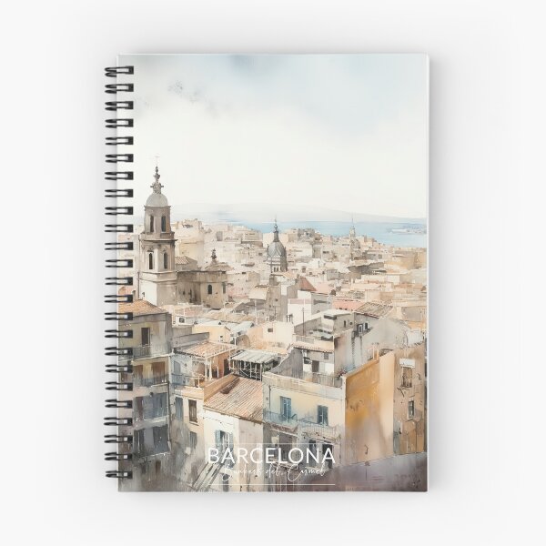 Item preview, Barcelona Bunkers Del Carmel Watercolor Painting designed and sold by Wonder Of Light.