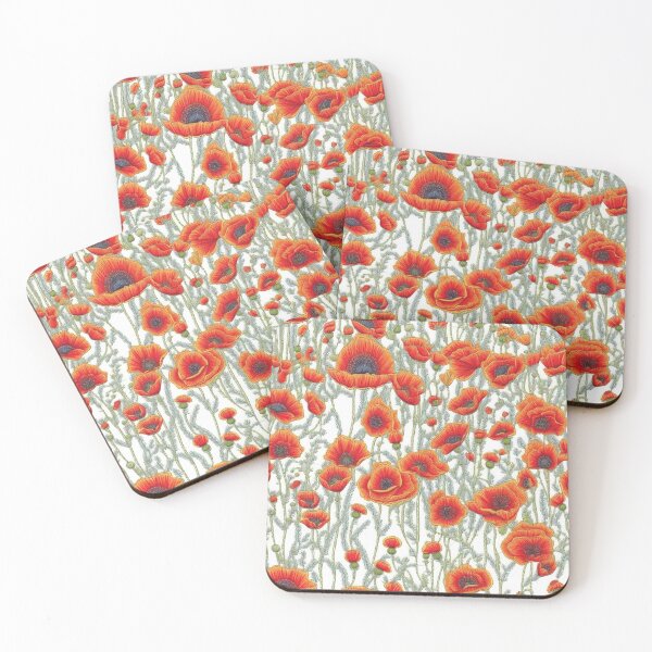 Item preview, Embroidered Poppies designed and sold by PietyandDesire.