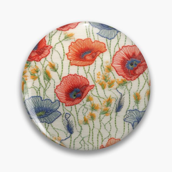 Item preview, Embroidered Poppies designed and sold by PietyandDesire.