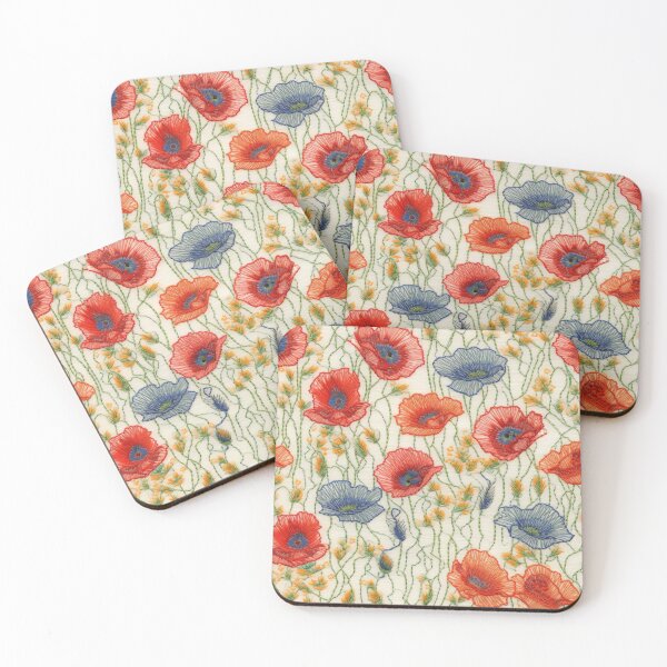 Item preview, Embroidered Poppies designed and sold by PietyandDesire.