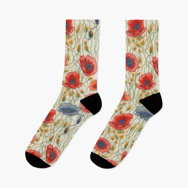 Item preview, Embroidered Poppies designed and sold by PietyandDesire.