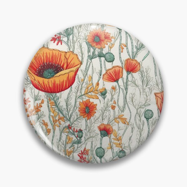 Item preview, Embroidered Poppies designed and sold by PietyandDesire.