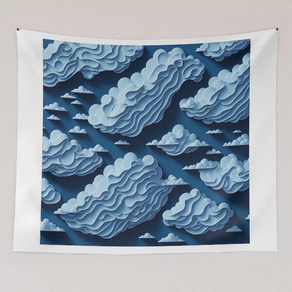 Item preview, Whimsical Clouds: A Quilled Paper Masterpiece in Intricate Detail designed and sold by RedArtG09.