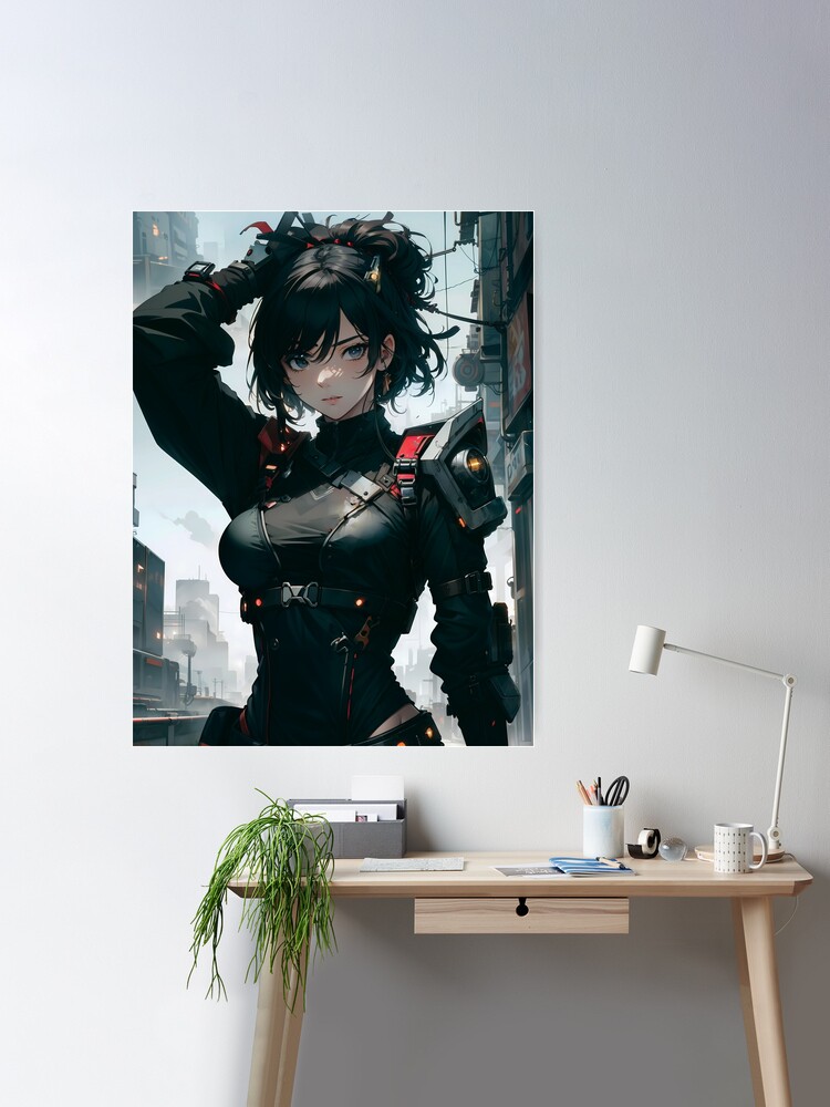 anime arth , anime , cyberpunk , anime girl , futurist Poster for Sale by  AnimeArth