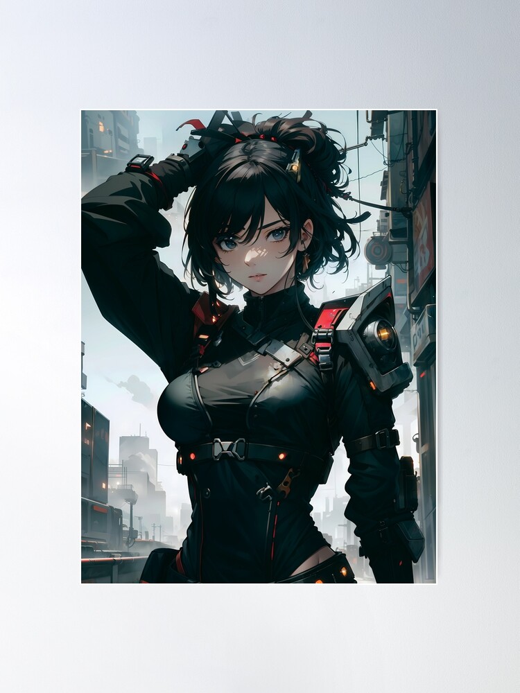 Anime Manga Beautiful Girl Futuristic Cyberpunk Stock Vector (Royalty Free)  2320936431