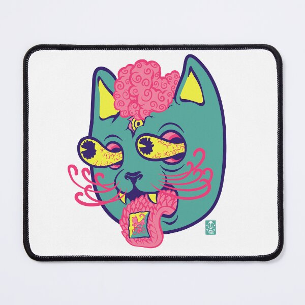 Item preview, lysergic cat designed and sold by Errezetaka.