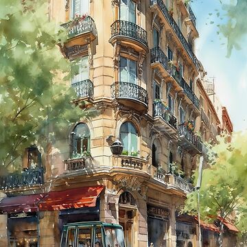 BarcelonaLaBoqueriaMarketWatercolorPainting|Poster