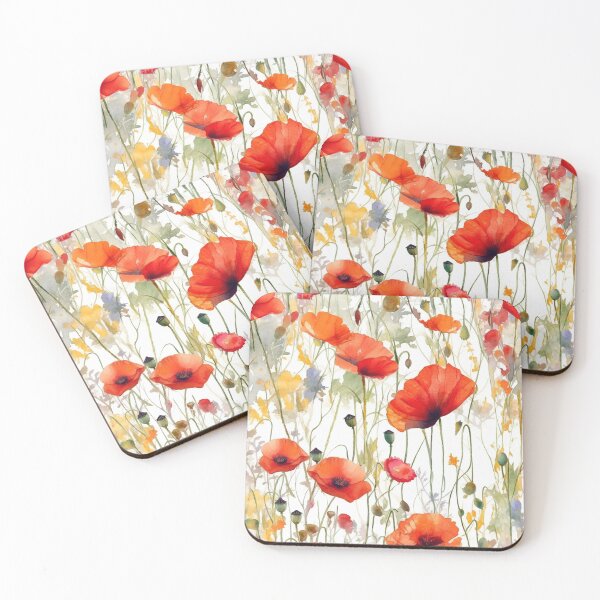 Item preview, Watercolor Poppies designed and sold by PietyandDesire.