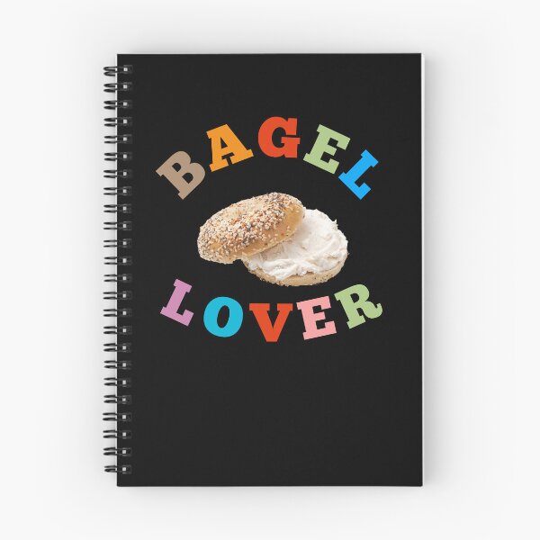 Item preview, Bagel Lover, Colored Letters and a photo of a bagel and cream cheese designed and sold by lindab142.