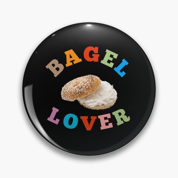 Item preview, Bagel Lover, Colored Letters and a photo of a bagel and cream cheese designed and sold by lindab142.