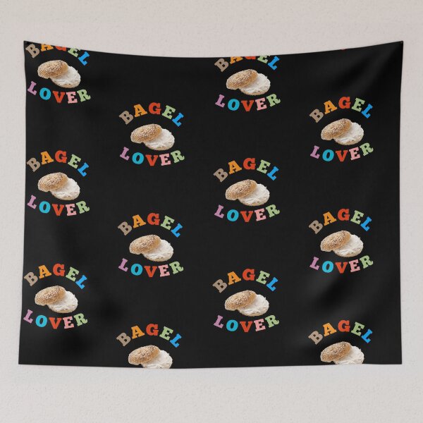 Item preview, Bagel Lover, Colored Letters and a photo of a bagel and cream cheese designed and sold by lindab142.