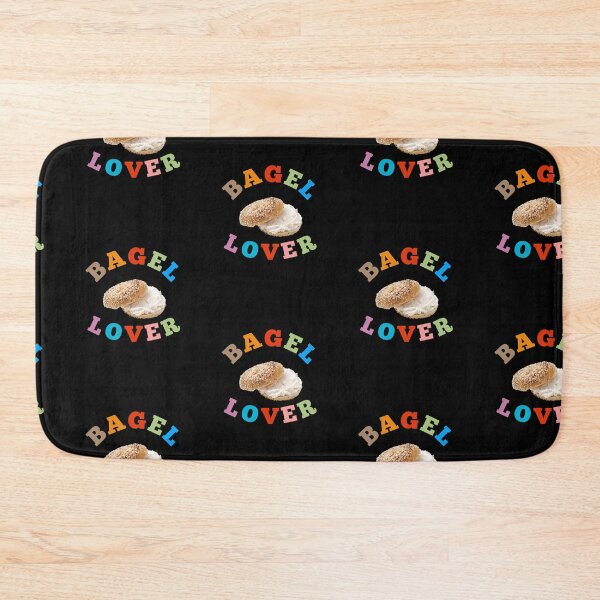 Item preview, Bagel Lover, Colored Letters and a photo of a bagel and cream cheese designed and sold by lindab142.