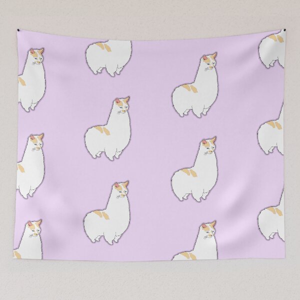 Item preview, Llama Cat Meme - Pastel Kawaii Y2K designed and sold by ponychops.