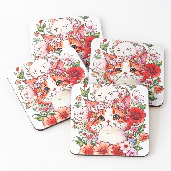 Item preview, cats flowers designed and sold by GhoneamArt.
