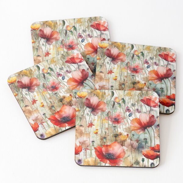 Item preview, Watercolor Poppies designed and sold by PietyandDesire.