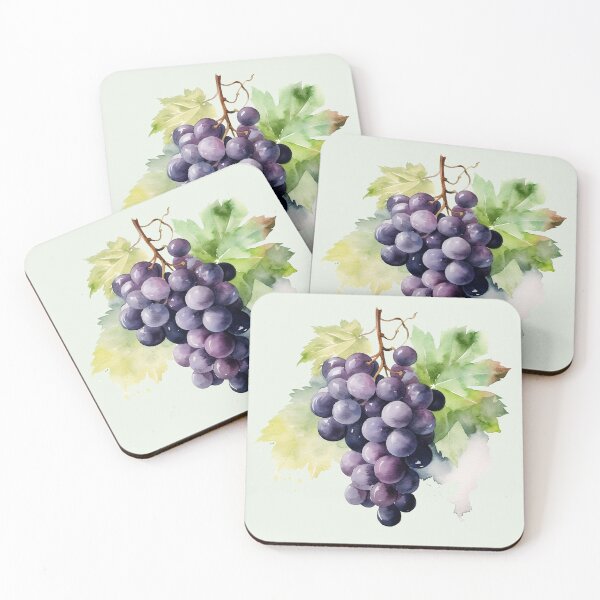 Item preview, Grapes watercolor illustration designed and sold by enipra.