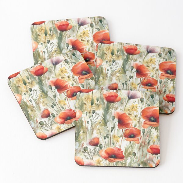 Item preview, Watercolor Poppies designed and sold by PietyandDesire.