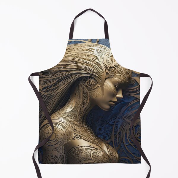 Item preview, the goldan portrait beauty-woman-female-fantasy-beautiful-girl-face-feminism designed and sold by Hermossa-Art.