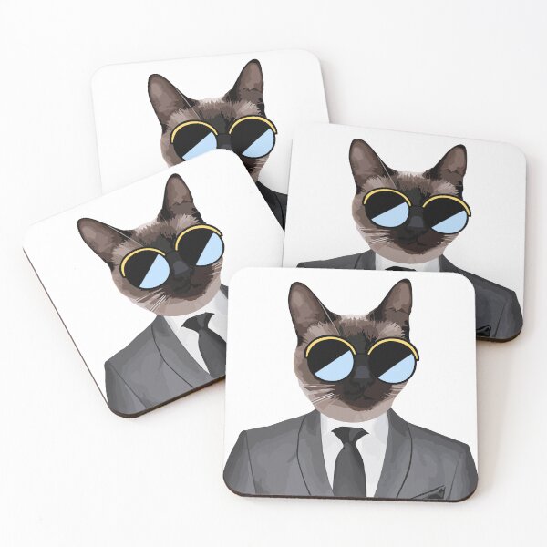 Item preview, Cute and funny cat with a uniform and sunglasses designed and sold by sedyArt.