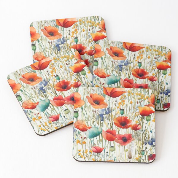 Item preview, Watercolor Poppies designed and sold by PietyandDesire.