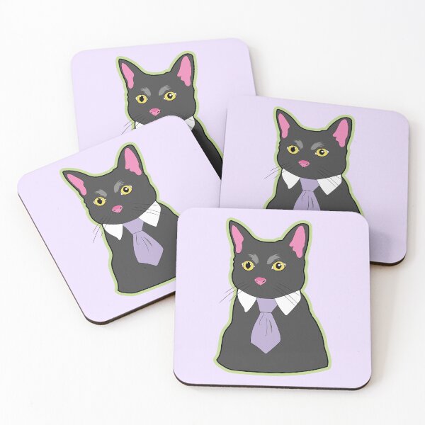 Item preview, Business Cat Meme - Pastel Kawaii Y2K Black Cat designed and sold by ponychops.