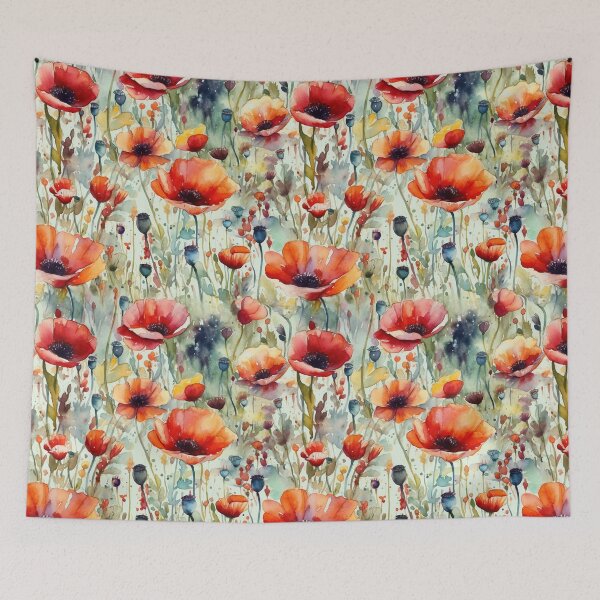 Item preview, Watercolor Poppies designed and sold by PietyandDesire.