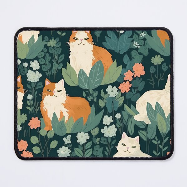 Item preview, Cats & Wildflowers Cottagecore Whimsy designed and sold by mp0914.