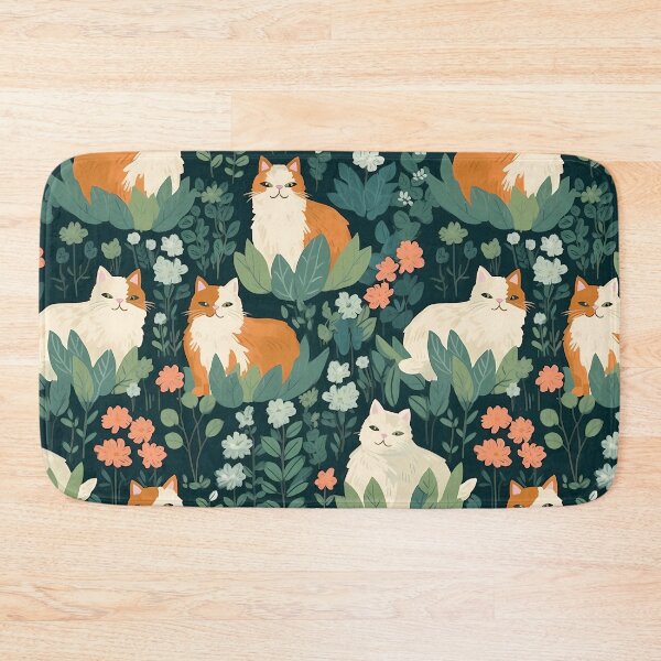 Item preview, Cats & Wildflowers Cottagecore Whimsy designed and sold by mp0914.
