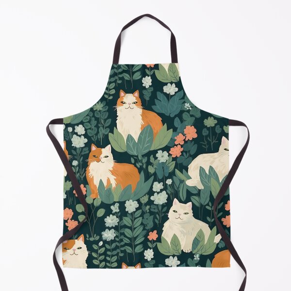 Item preview, Cats & Wildflowers Cottagecore Whimsy designed and sold by mp0914.