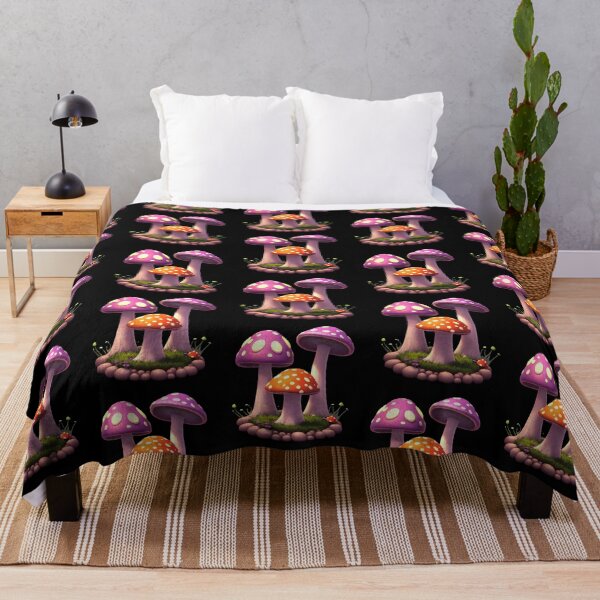 Item preview, Cute mushrooms | Magic mushrooms | Colorful fungi | Purple polka dot designed and sold by IndigoTides.