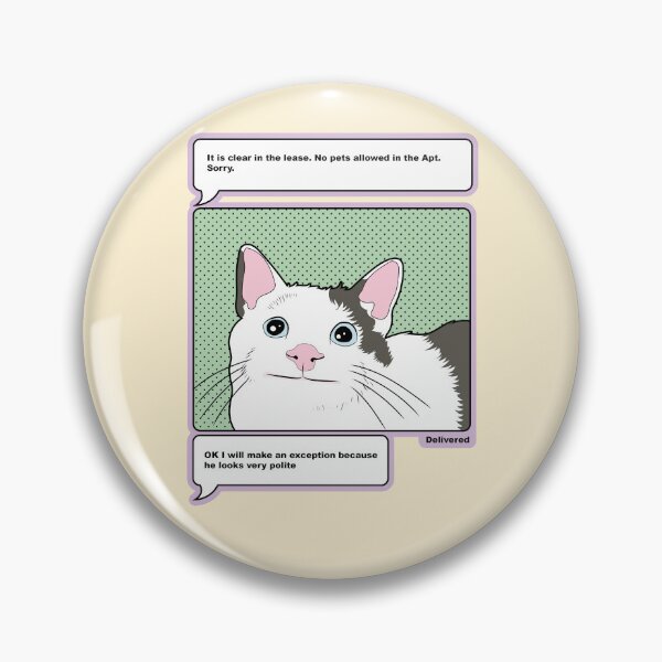 Artikelvorschau, Polite Cat Meme – Pastell Kawaii Y2K Internet Meme entworfen und verkauft von ponychops.