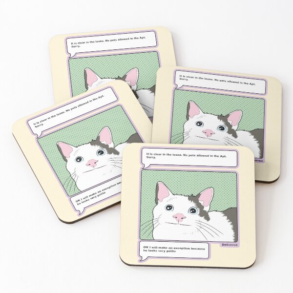 Item preview, Polite Cat Meme - Pastel Kawaii Y2K Internet Meme designed and sold by ponychops.
