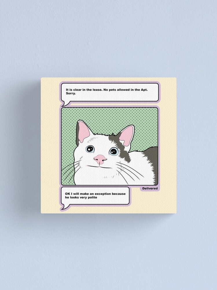 Polite Cat Meme | Mounted Print