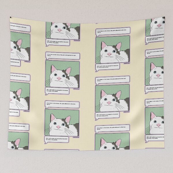 Item preview, Polite Cat Meme - Pastel Kawaii Y2K Internet Meme designed and sold by ponychops.