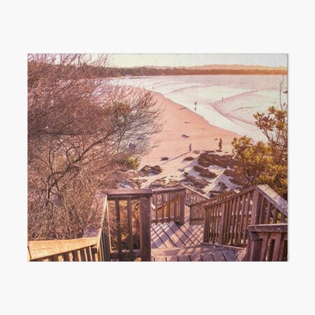 Byron Bay Beach Stairs Art Board Print