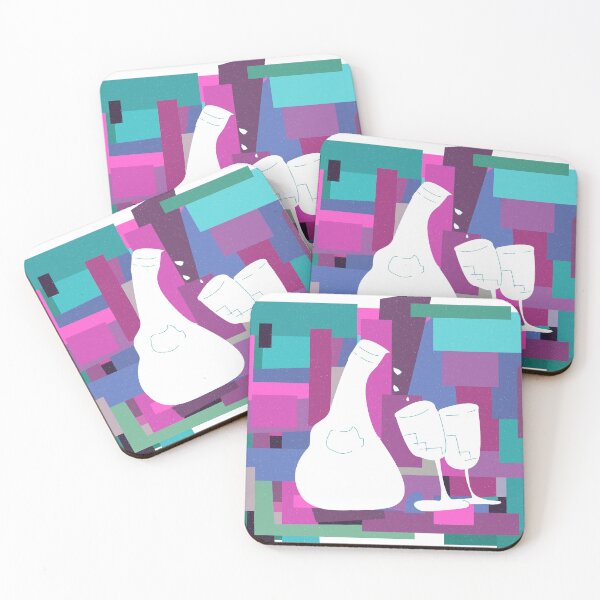 Item preview, Abstract Fusion: Unleashing Cool Vibes with a Wine Symphony designed and sold by fraga-ro.