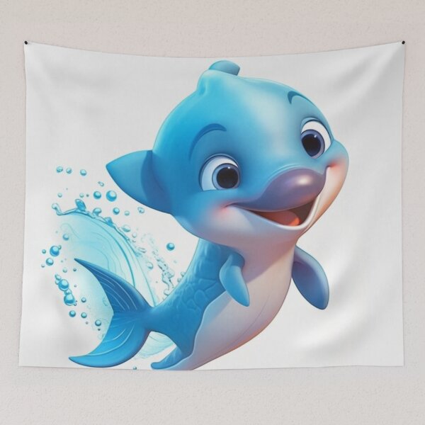 Item preview, Dolphin animated digital art designed and sold by DigitalPixelize.