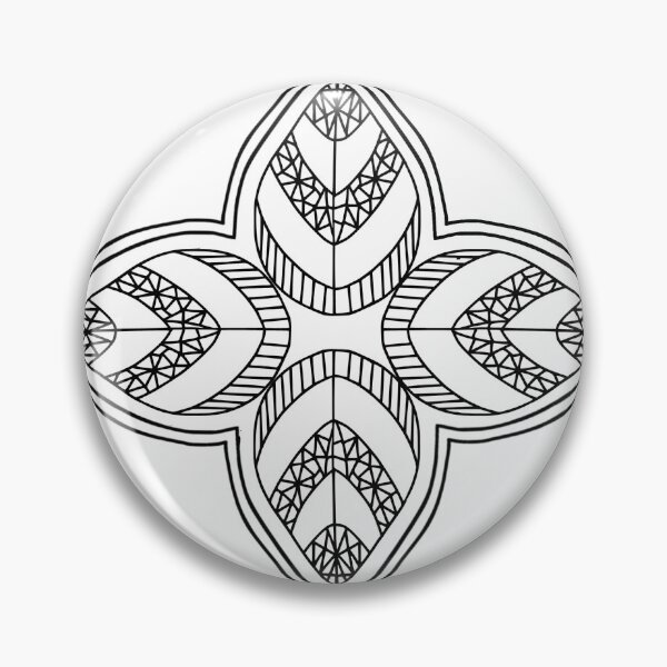 Item preview, Four leaf cross and floral outline motif designed and sold by Encie-Designs.
