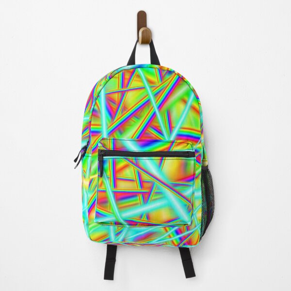 Item preview, 80s Rainbow Neon Strobe Light Abstract Pattern designed and sold by Deborah Camp.