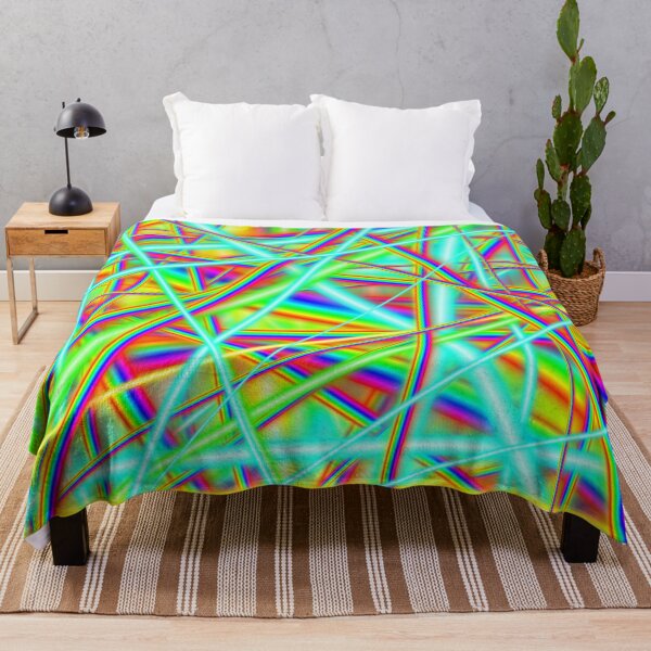 Item preview, 80s Rainbow Neon Strobe Light Abstract Pattern designed and sold by Deborah Camp.