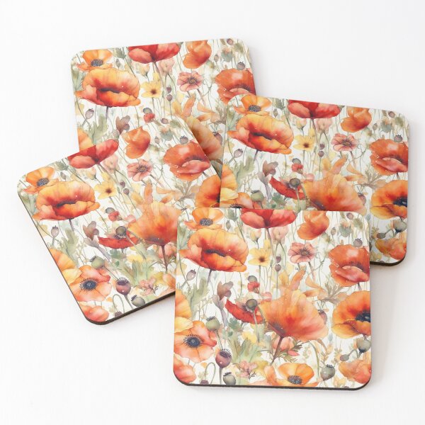 Item preview, Watercolor Poppies designed and sold by PietyandDesire.
