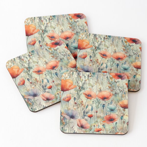 Item preview, Watercolor Poppies designed and sold by PietyandDesire.