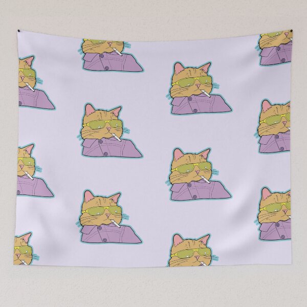 Item preview, Smoking Cat Sunglasses Cat Meme - Pastel Kawaii Y2K Internet Meme Shades designed and sold by ponychops.