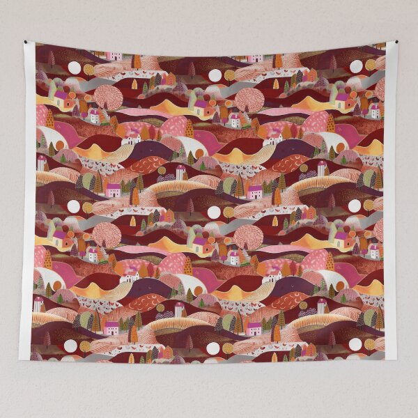 Item preview, Village naive fall designed and sold by Alessandro Remo Mazzoni Remotextiles.