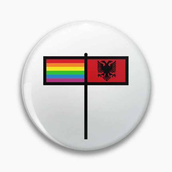 Item preview, Rainbow and Albanian Flag designed and sold by gayflaglover.