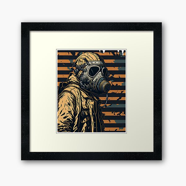 Gas Mask Survivor One Framed Art Print