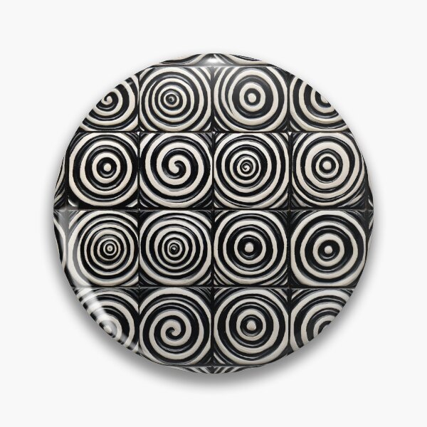 Item preview, Black Tiles, White Swirls designed and sold by Monochrome-Dog.
